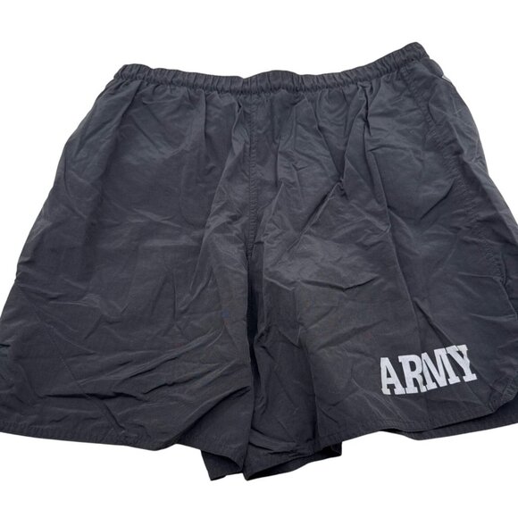US Army X-LRG APFU Physical Training Relaxed Fit Exercise Shorts Black Used - Picture 2 of 6